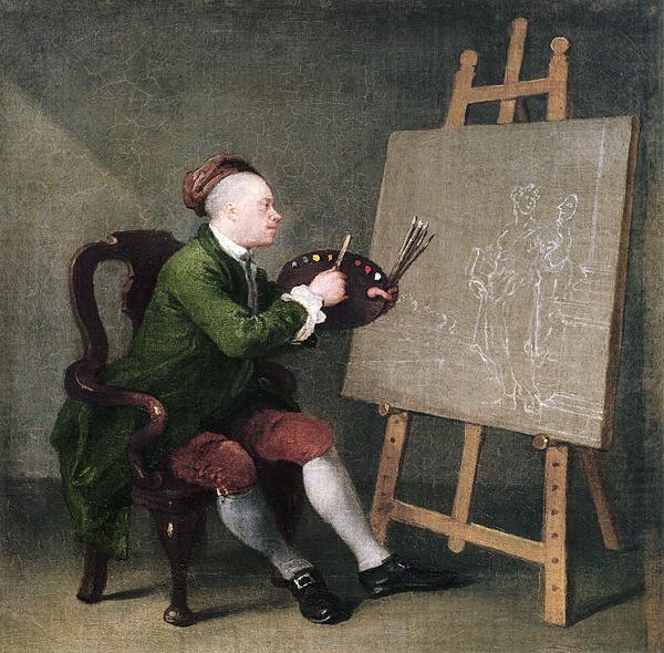 William Hogarth Self-portrait china oil painting image